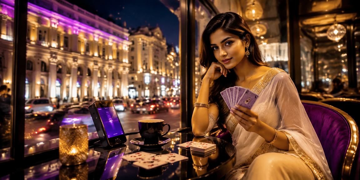 Live casino dealer presenting cards to Indian players